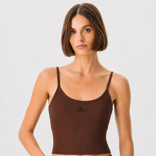 Ribbed Cami Sports Bra