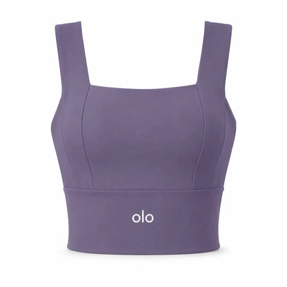 Square-Neck Longline Sports Bra