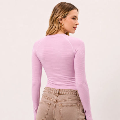 Textured Long-Sleeve Training Top