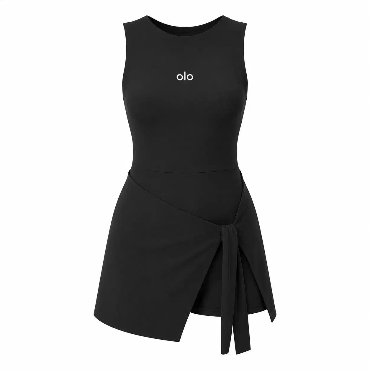 Tie-Wrap Sleeveless Skort Dress
