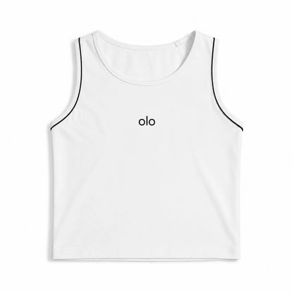 Piped Cropped Tank Top