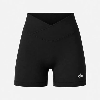 Crossover-Waist Active Shorts