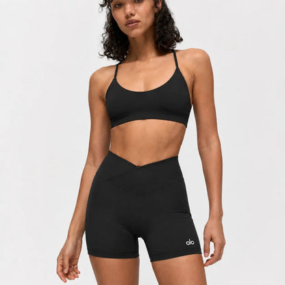 Crossover-Waist Active Shorts