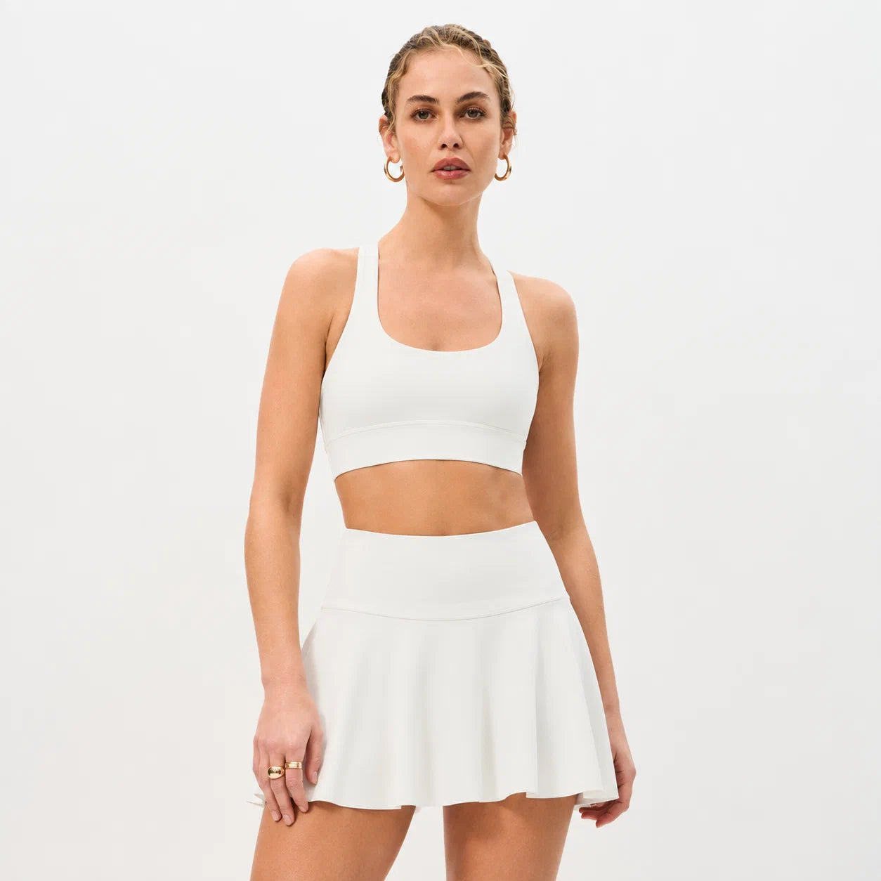 High-Waist Pleated Skort