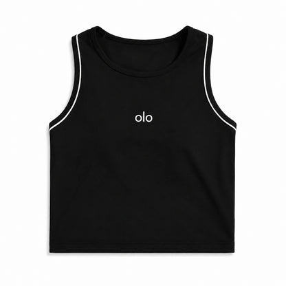 Piped Cropped Tank Top