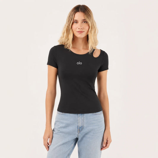 Shoulder-Cutout Active Tee