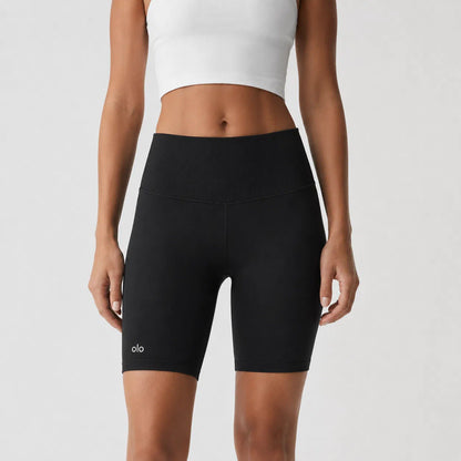 High-Waist Logo Biker Shorts