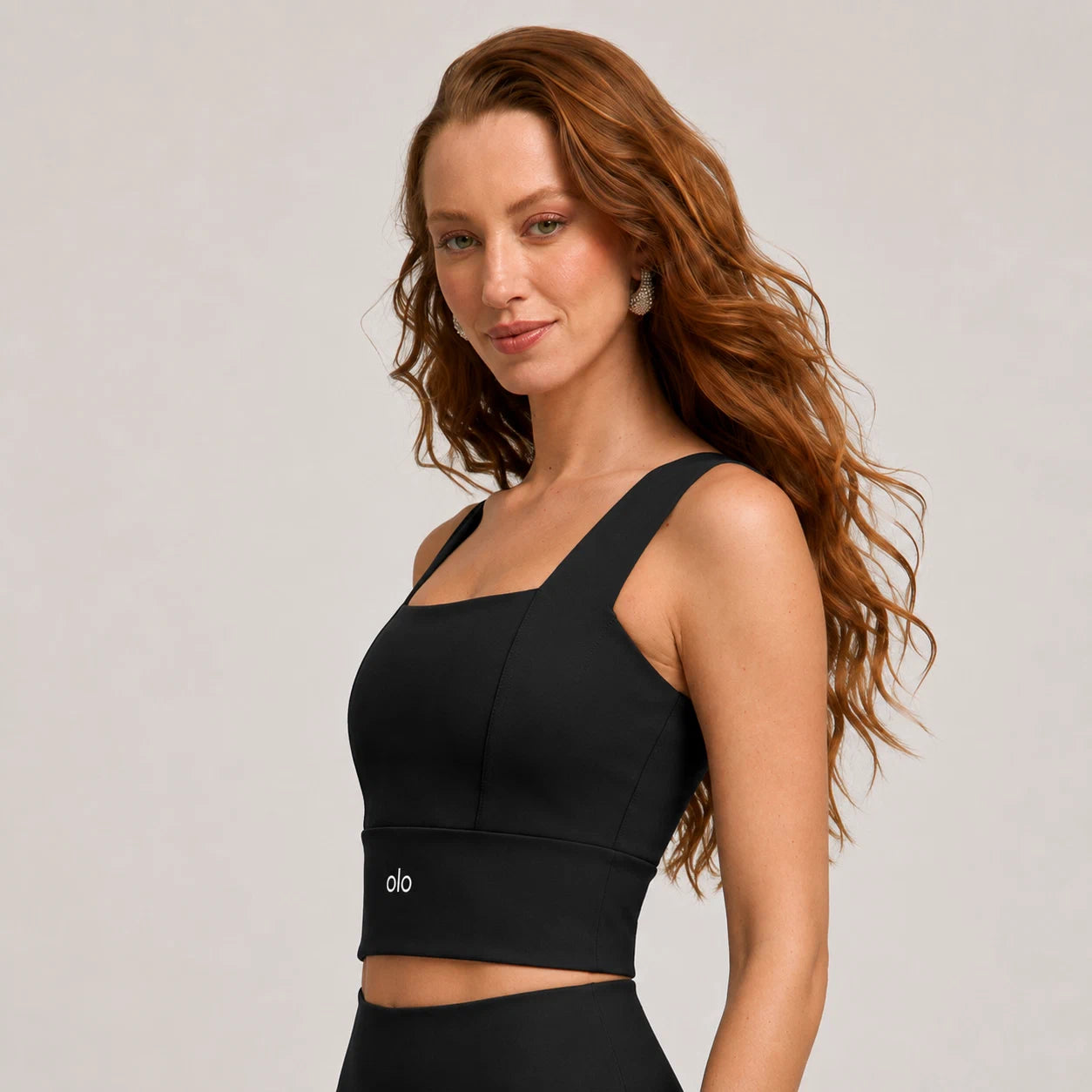 Square-Neck Longline Sports Bra