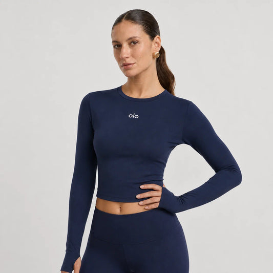 Smooth Long-Sleeve Crop Top