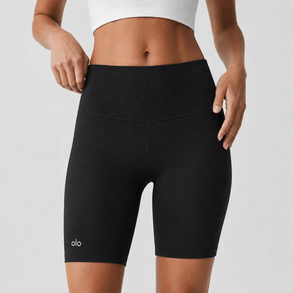 High-Waist Logo Biker Shorts