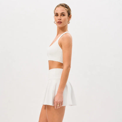High-Waist Pleated Skort
