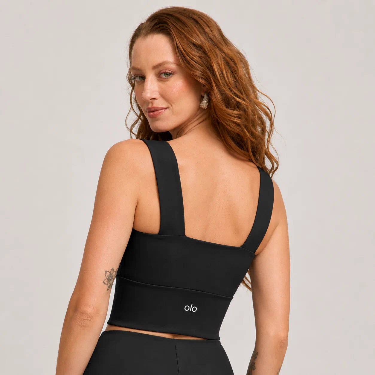 Square-Neck Longline Sports Bra