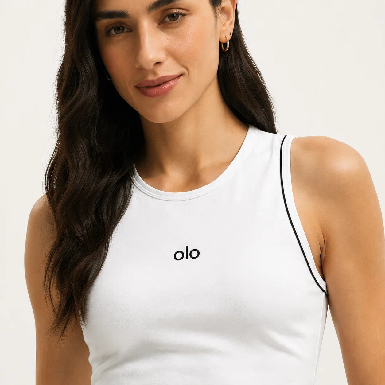 Piped Cropped Tank Top