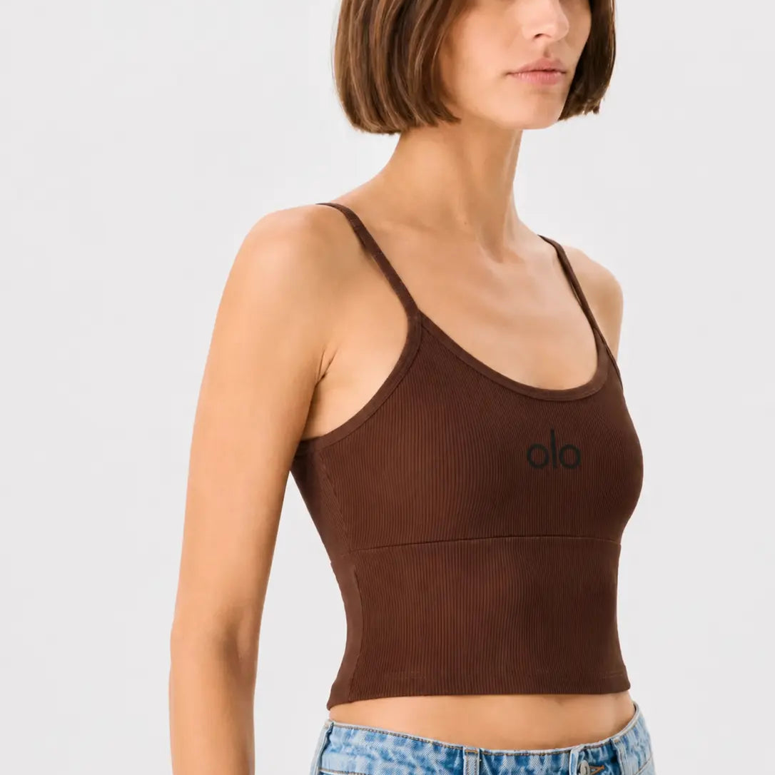 Ribbed Cami Sports Bra