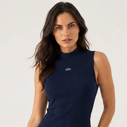 Sleeveless Mock-Neck Training Top