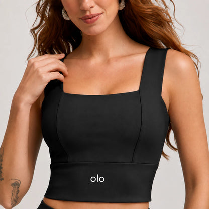 Square-Neck Longline Sports Bra