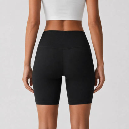 High-Waist Logo Biker Shorts