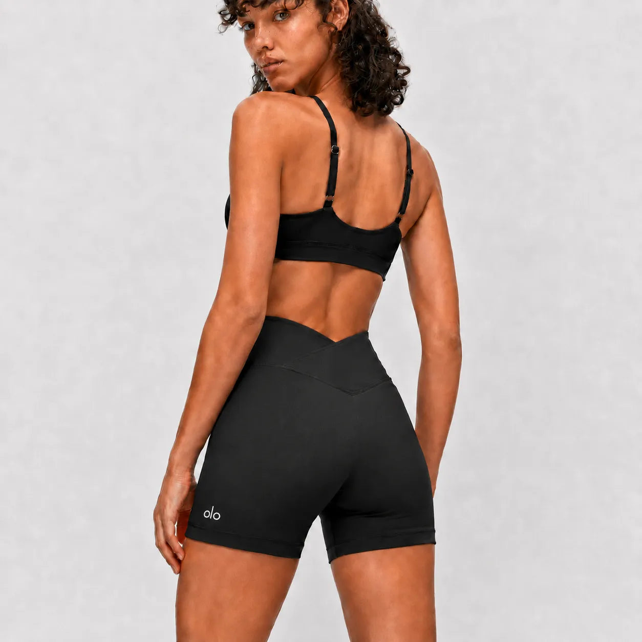 Crossover-Waist Active Shorts