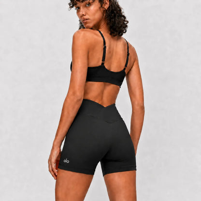 Crossover-Waist Active Shorts