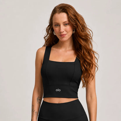 Square-Neck Longline Sports Bra