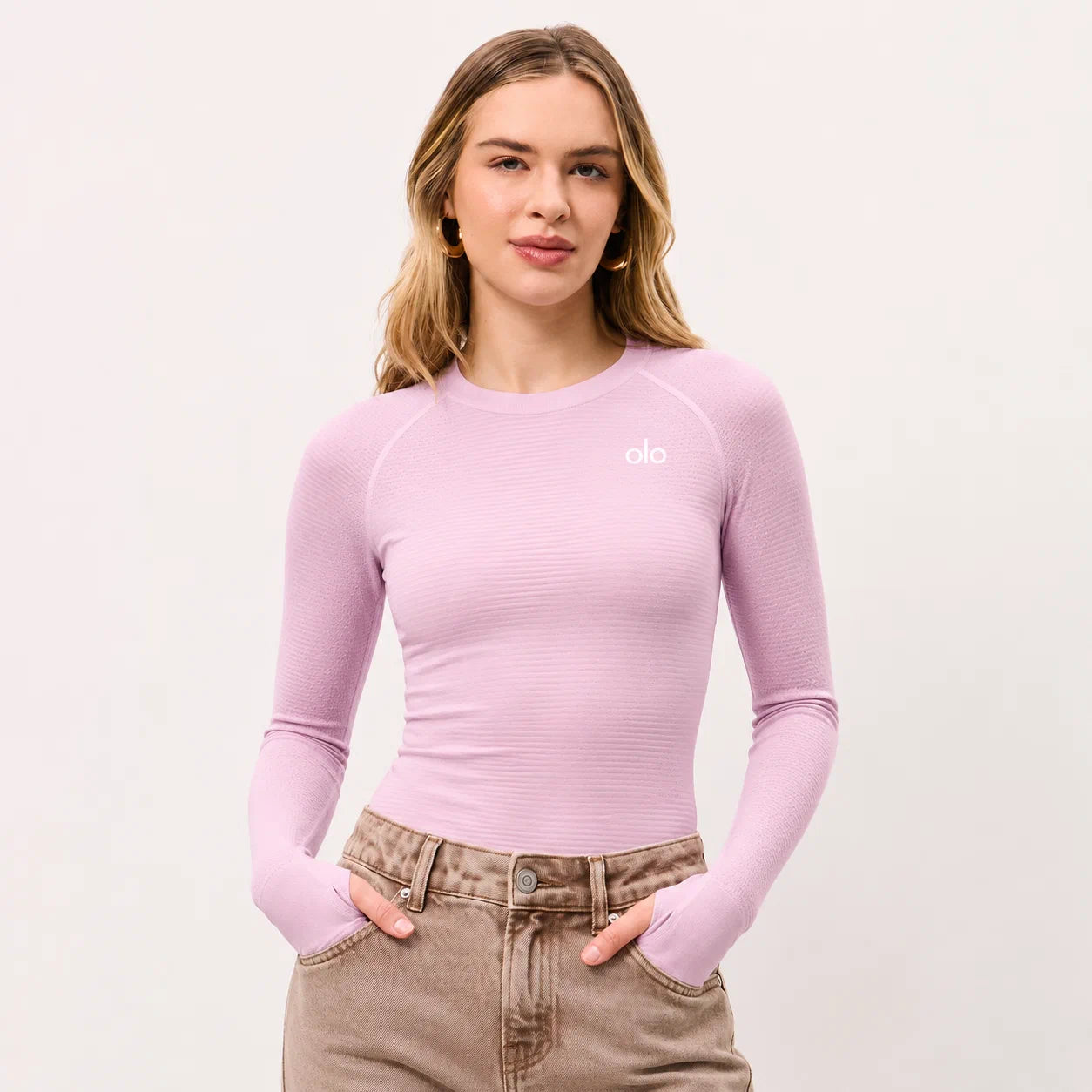 Textured Long-Sleeve Training Top