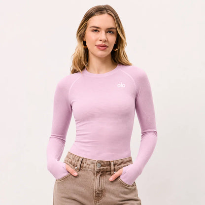 Textured Long-Sleeve Training Top
