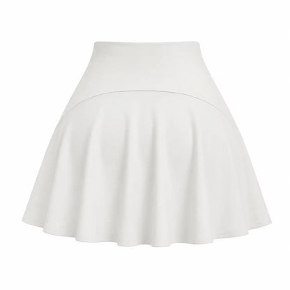 High-Waist Pleated Skort
