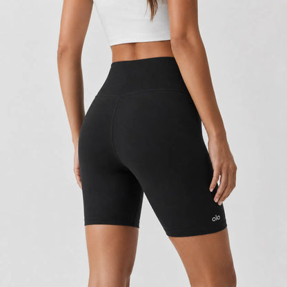 High-Waist Logo Biker Shorts