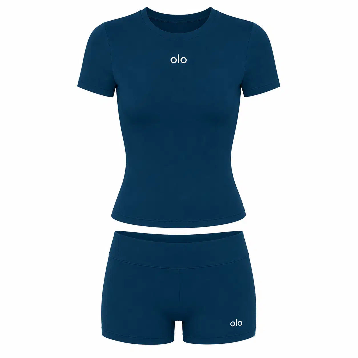Crew-Neck Biker Short Set