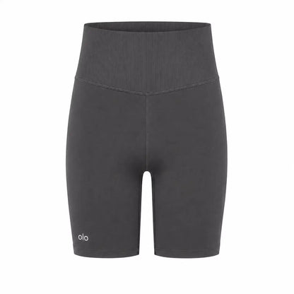 High-Waist Logo Biker Shorts