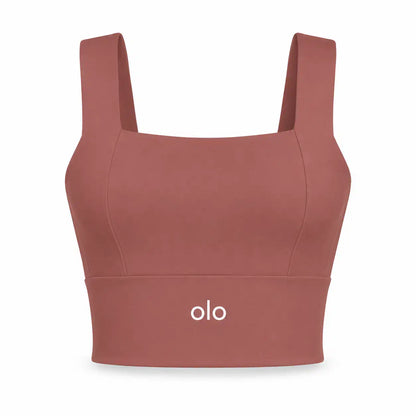 Square-Neck Longline Sports Bra